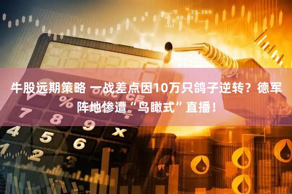 牛股远期策略 一战差点因10万只鸽子逆转？德军阵地惨遭“鸟瞰式”直播！